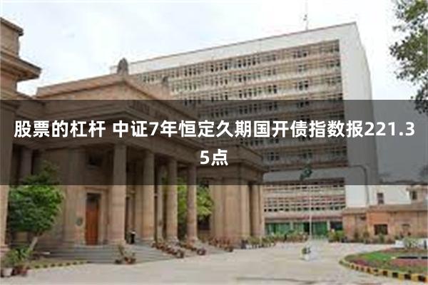 股票的杠杆 中证7年恒定久期国开债指数报221.35点