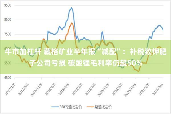 牛市加杠杆 藏格矿业半年报“减配”：补税致钾肥子公司亏损 碳酸锂毛利率仍超50%