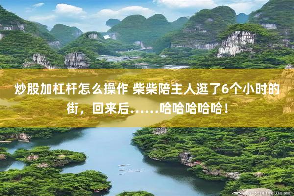 炒股加杠杆怎么操作 柴柴陪主人逛了6个小时的街，回来后……哈哈哈哈哈！