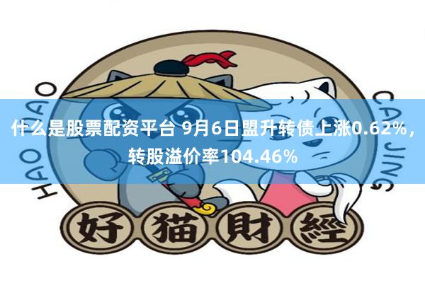 什么是股票配资平台 9月6日盟升转债上涨0.62%，转股溢价率104.46%