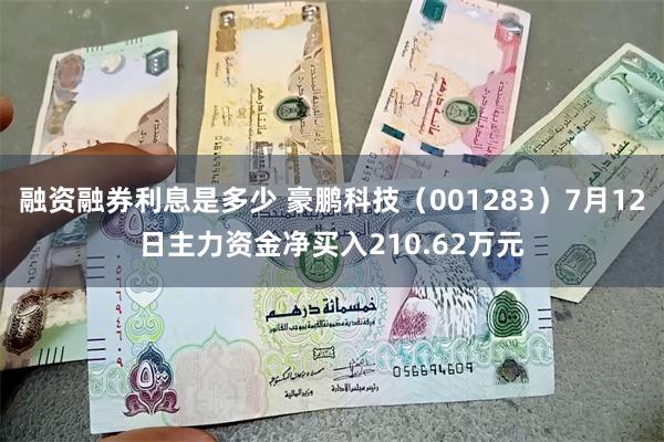 融资融券利息是多少 豪鹏科技（001283）7月12日主力资金净买入210.62万元