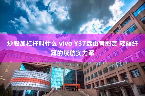 炒股加杠杆叫什么 vivo Y37远山青图赏 轻盈纤薄的续航实力派