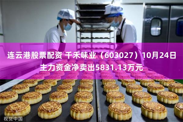 连云港股票配资 千禾味业（603027）10月24日主力资金净卖出5831.13万元