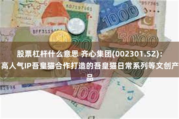 股票杠杆什么意思 齐心集团(002301.SZ)：与高人气IP吾皇猫合作打造的吾皇猫日常系列等文创产品